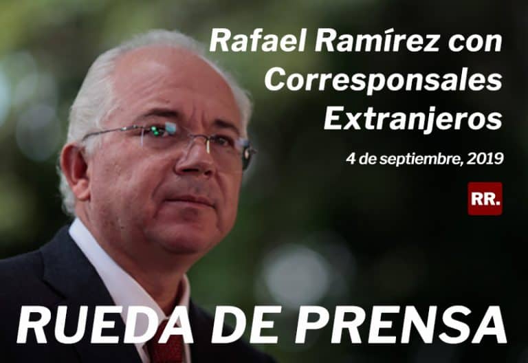 Rueda de Prensa de Rafael Ramírez con Corresponsales Extranjeros