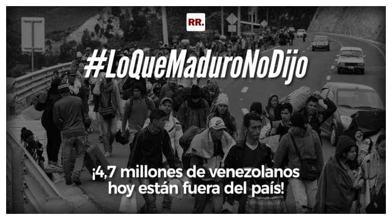 ¡4,7 millones de venezolanos hoy están fuera del país!