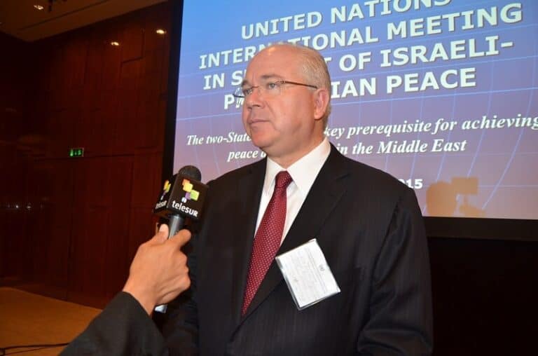 Rafael Ramírez en la Reunión Internacional de la Organización de las Naciones Unidas en apoyo de la paz entre Israel y Palestina