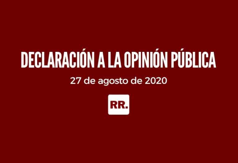 DECLARACIÓN A LA OPINIÓN PÚBLICA