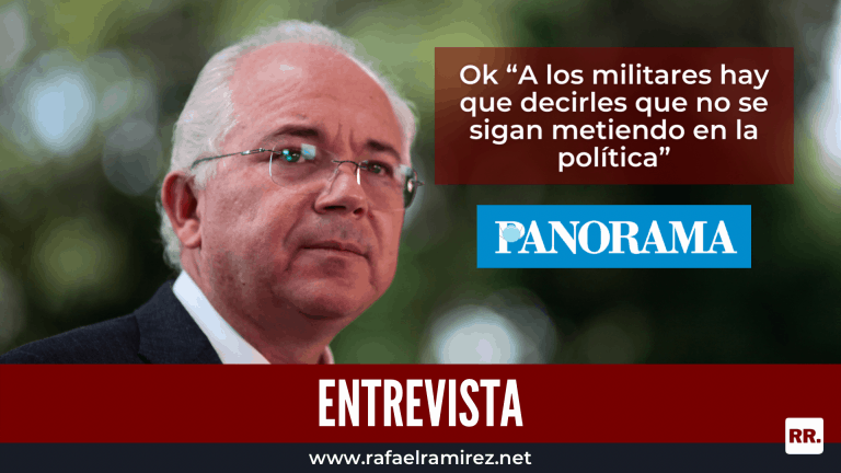Rafael Ramírez desde el exilio: «El Gobierno no va a poder evitar que haya un reacomodo de las fuerzas políticas, ahora, tú me dices de manera concreta cuál creo yo que es la oportunidad, creo que tenemos que prepararnos para revocar a Maduro».