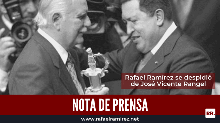 Rafael Ramírez se despidió de José Vicente Rangel