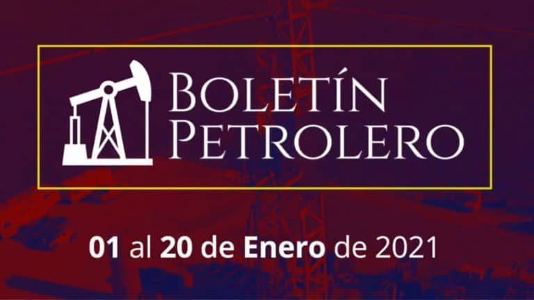 Boletín Petrolero - 01 al 20 de Enero 2021.