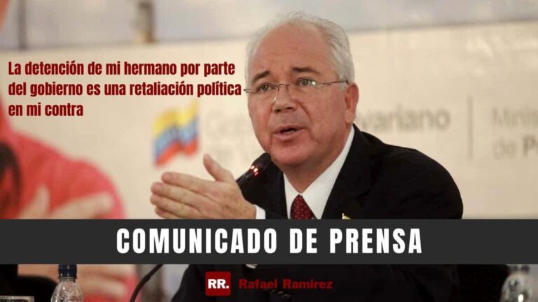 A LA OPINIÓN PÚBLICA: LA DETENCIÓN DE MI HERMANO POR PARTE DEL GOBIERNO, ES UNA RETALIACIÓN POLÍTICA EN MI CONTRA