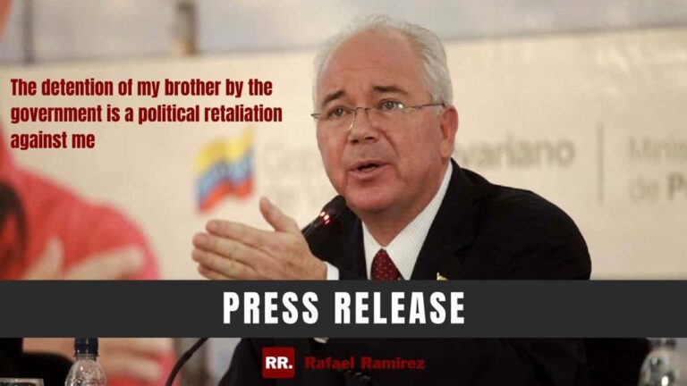TO THE PUBLIC OPINION: THE DETENTION OF MY BROTHER BY THE GOVERNMENT IS A POLITICAL RETALIATION AGAINST ME