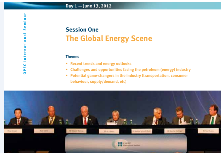 Seminario Internacional «La escena energética mundial» (Boletín OPEP jun/jul 2012, páginas 26-30)