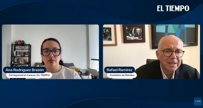 Entrevista con Ana Rodríguez Brazón – EL TIEMPO (Colombia) | Rafael Ramírez: «El gobierno interino no tiene un plan para recuperar la industria petrolera, está privatizando»